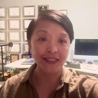 Christy Li in a video endorsement of Dan Cherrier